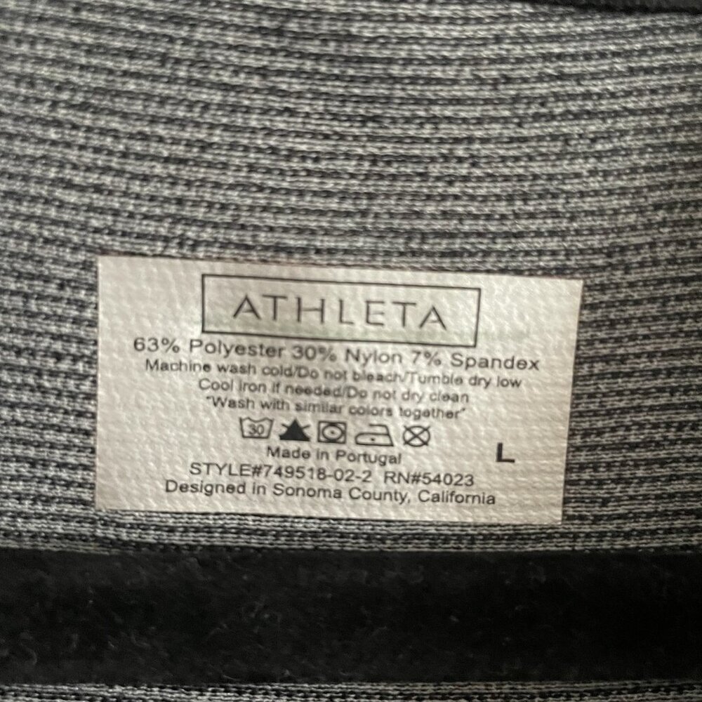 Athleta Sz L Chevron Outdoor Full Zip Lightweight Base Layer Andes Hybrid Jacket - Picture 8 of 10